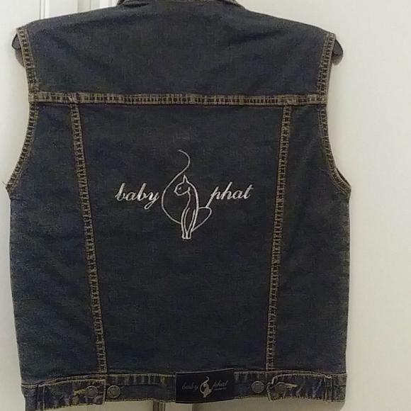 VINTAGE CHIC! BABY PHAT JEAN VEST - Picture 2 of 2